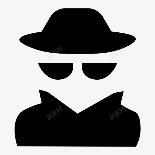 侦探探员犯罪警察图标svg_新图网 https://ixintu.com 侦探探员 法律和司法黑填充 特工 犯罪 警察 间谍