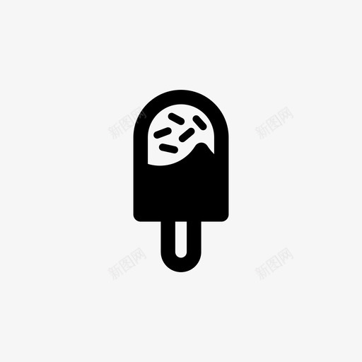 冰棒奶油冰淇淋图标svg_新图网 https://ixintu.com 冰棒 冰淇淋 奶油 波普冰 洒布 食品饮料