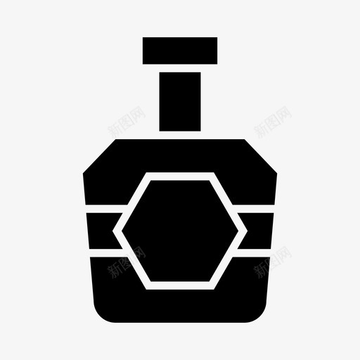 香水饮料瓶子图标svg_新图网 https://ixintu.com 包装 容器 瓶子 瓶子固体 饮料 香水