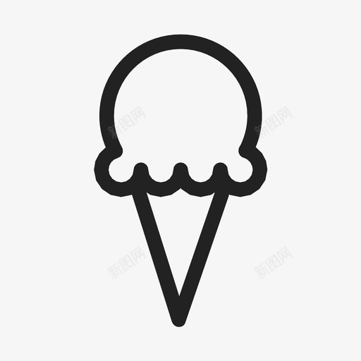 冰淇淋蛋卷玉米角图标svg_新图网 https://ixintu.com 冰淇淋 玉米角 甜甜的 蛋卷