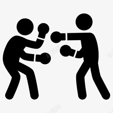 拳击拳击手格斗图标图标