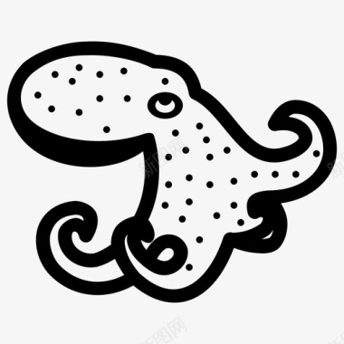 章鱼动物水生图标图标