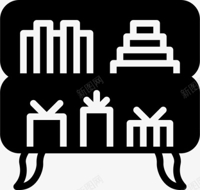 书架电器家具图标图标