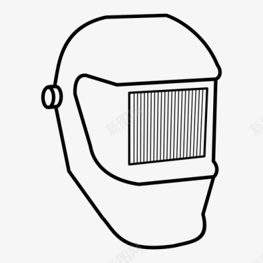 头盔焊工头盔工作安全设备图标图标