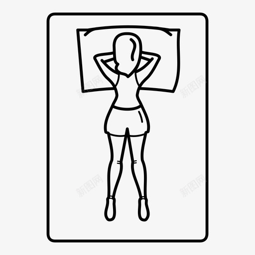 女性睡姿腹部女性图标svg_新图网 https://ixintu.com 女性 女性睡姿 腹部