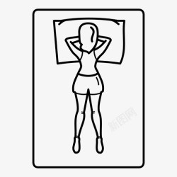 女性腹部女性睡姿腹部女性图标高清图片