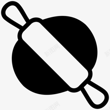 擀面杖烘焙设备图标图标