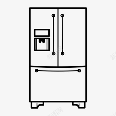 冰箱厨房设备冷冻食品图标图标