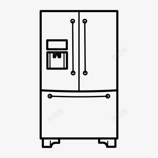 冰箱厨房设备冷冻食品图标svg_新图网 https://ixintu.com 冰箱 冷冻 冷冻食品 厨房设备 家用冰箱