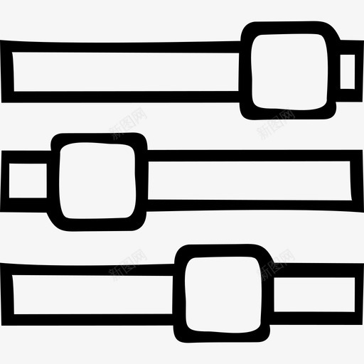 水平滑块均衡器混合器图标svg_新图网 https://ixintu.com 值 均衡器 水平滑块 混合器 网络手绘 设置