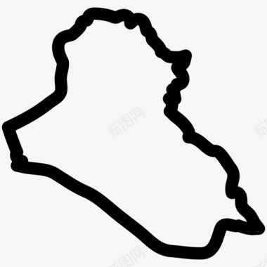 伊拉克伊拉克地图亚洲国家地图轮廓图标图标
