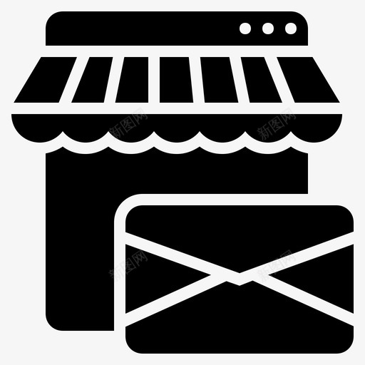 送货地址电邮广告电邮行销图标svg_新图网 https://ixintu.com 电邮广告 电邮行销 网上购物 送货地址