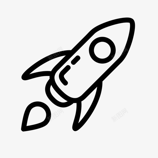 火箭现代科学图标svg_新图网 https://ixintu.com 火箭 现代 科学 科技
