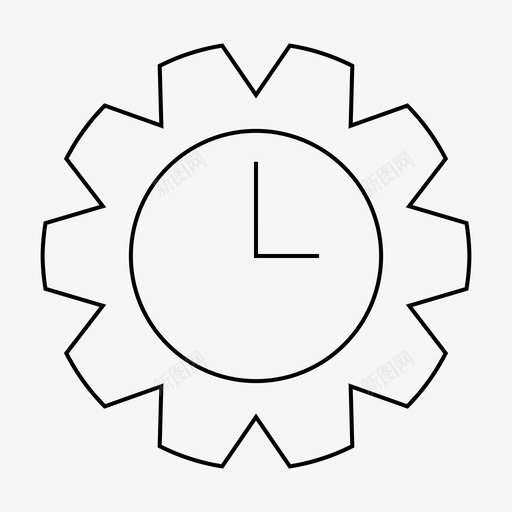 工作时间控制纪律图标svg_新图网 https://ixintu.com 办公线路 工作时间 控制 纪律 装备 设置