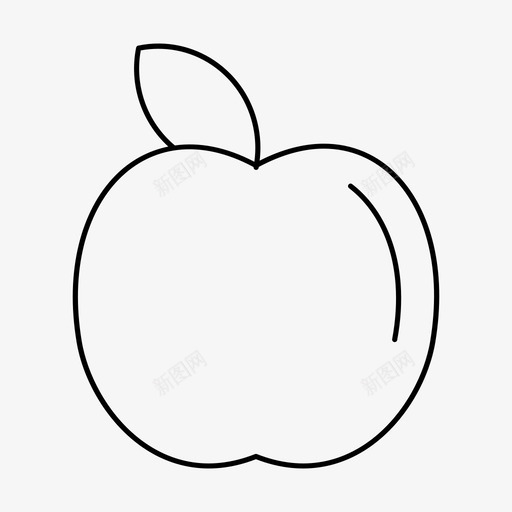 苹果减肥食品水果图标svg_新图网 https://ixintu.com 健康食品 减肥食品 水果 素食 苹果