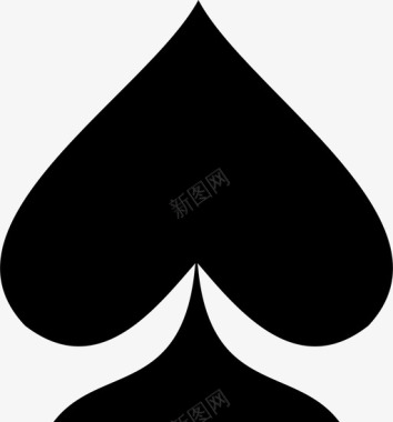 黑桃扑克牌西装图标图标