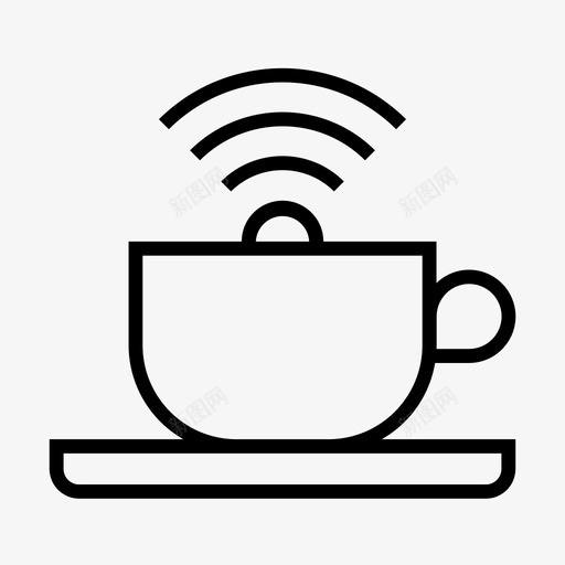 wifi咖啡厅wifi咖啡厅咖啡图标svg_新图网 https://ixintu.com wifi wifi咖啡厅 咖啡 机场标牌 杯子