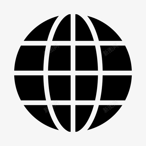 世界浏览器全球图标svg_新图网 https://ixintu.com 世界 互联网 全球 搜索引擎优化和营销字形图标 浏览器 营销