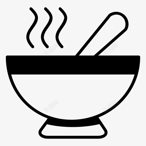 汤碗食物图标svg_新图网 https://ixintu.com 汤 热汤 热的 碗 食物 饭碗