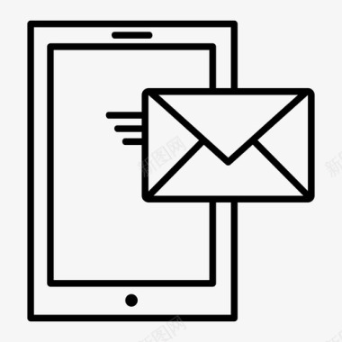 手机邮件电子邮件信封图标图标