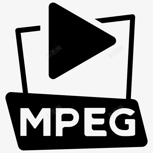 mpeg文件电影图标svg_新图网 https://ixintu.com mpeg 文件 文件类型扩展 电影 视频