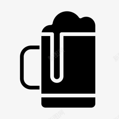马克杯酒吧啤酒图标图标