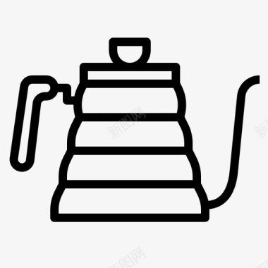 水壶煮沸鹅颈壶图标图标