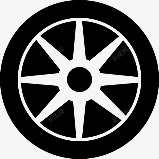 车轮汽车配件汽车工具图标svg_新图网 https://ixintu.com 工具驱动 汽车工具 汽车车轮 汽车配件 车轮