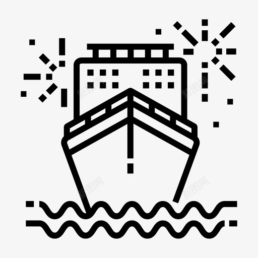 邮轮海上轮船图标svg_新图网 https://ixintu.com 它的目的地线路图标设置 旅行 旅行旅行它不是旅程 海上 轮船 运输 邮轮