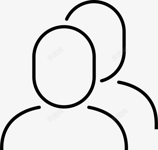 用户头像联系人图标svg_新图网 https://ixintu.com 人物 头像 用户 用户界面图标设置笔划样式 界面 社交 联系人