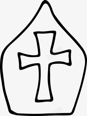 教皇帽基督教信仰图标图标