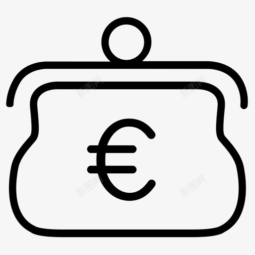 硬币钱包硬币欧元图标svg_新图网 https://ixintu.com 商店 欧元 电子商务图标 硬币 硬币钱包 货币
