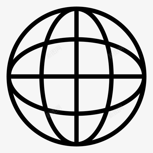 世界浏览器全球图标svg_新图网 https://ixintu.com 世界 互联网 全球 在线 夏季和旅游线路图标 浏览器