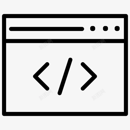 网页开发浏览器编码图标svg_新图网 https://ixintu.com 浏览器 编码 网页内容 网页开发 网页设计