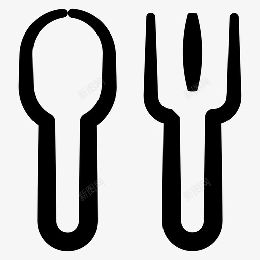 勺子和叉子餐厅勺子叉图标svg_新图网 https://ixintu.com 勺子叉 勺子和叉子 墨水必需品第一卷 餐厅