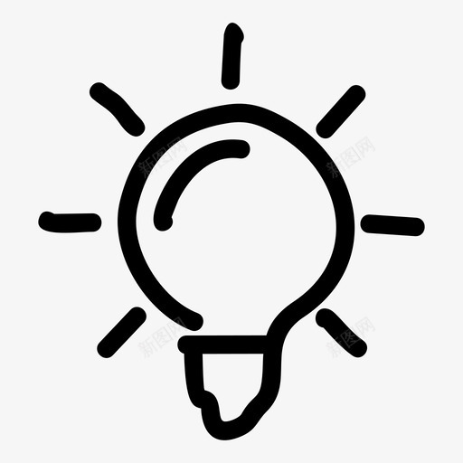 思想电发明图标svg_新图网 https://ixintu.com 发明 思想 技术 灯 灯泡 电 网络应用