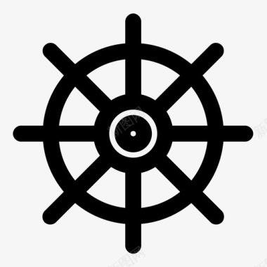 船轮舵手假日图标图标