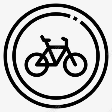 自行车标志自行车交通工具图标图标