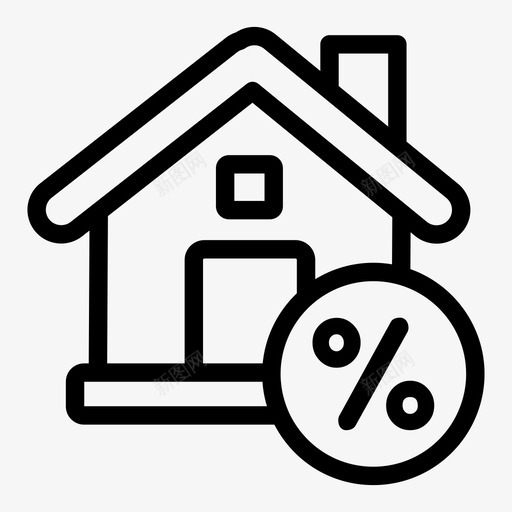物业折扣百分比房地产图标svg_新图网 https://ixintu.com 房地产 物业折扣 百分比