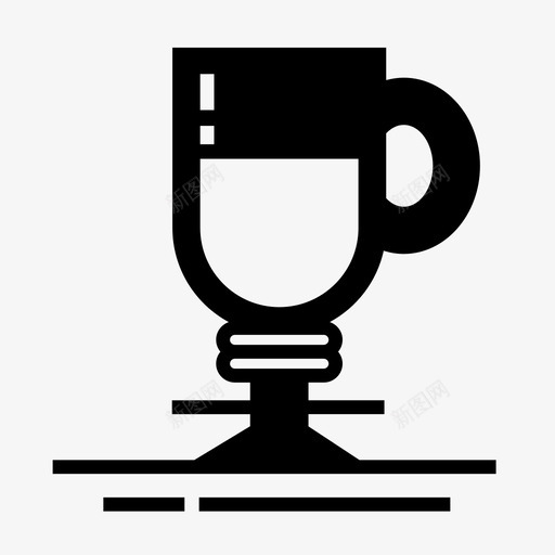 爱尔兰咖啡咖啡杯饮料图标svg_新图网 https://ixintu.com 厨房字形图标 咖啡杯 爱尔兰咖啡 饮料