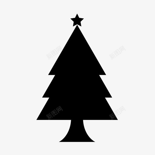 圣诞树森林树叶图标svg_新图网 https://ixintu.com 圣诞树 树叶 森林 植物