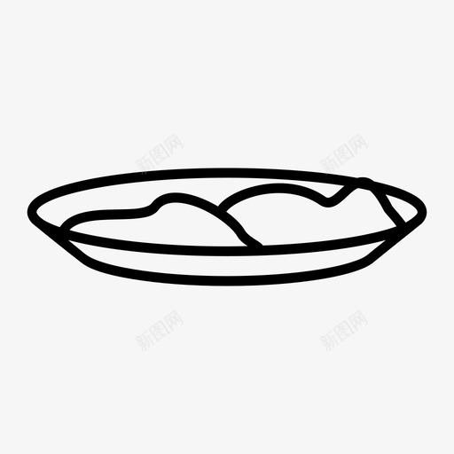 盘子食物厨房用具图标svg_新图网 https://ixintu.com 上菜 厨房用具 盘子 食物