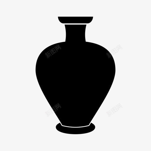 花瓶古董装饰图标svg_新图网 https://ixintu.com 古董 罐子 花瓶 装饰 陈列品