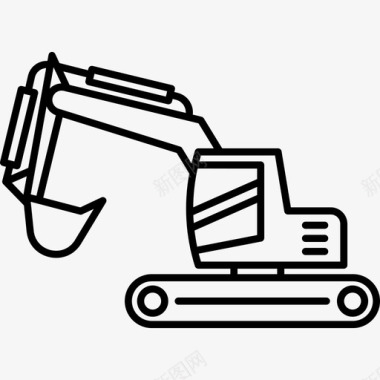 挖掘机运输工具和机械图标图标