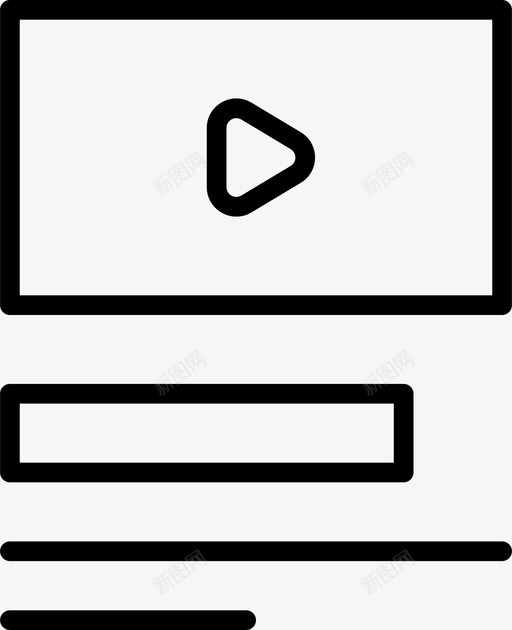 视频互联网媒体图标svg_新图网 https://ixintu.com 互联网 媒体 标题 用户体验 用户界面精简 网站 视频