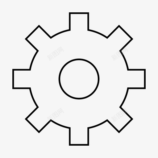 齿轮控制主图标svg_新图网 https://ixintu.com 主 控制 网络用户界面线 规则 齿轮