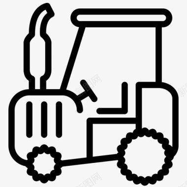 拖拉机农业农民图标图标