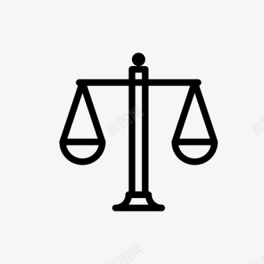 规模平衡法院图标图标
