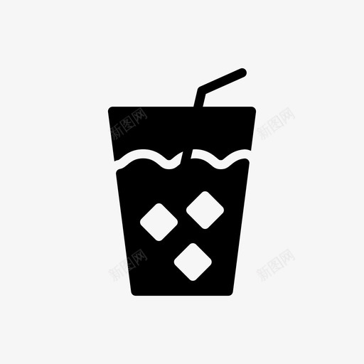 汽水饮料玻璃杯图标svg_新图网 https://ixintu.com 假日 夏季和假日系列图标 果汁 汽水 玻璃杯 饮料