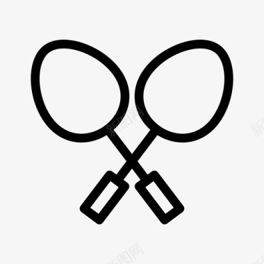 球拍羽毛球游戏图标图标
